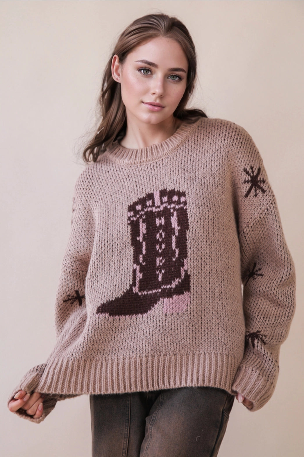 Boot Stitch Knit Sweater