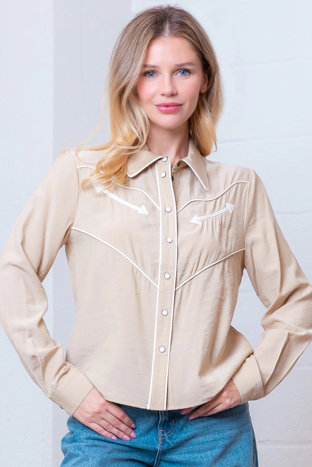 Arrow Trail Button Down Top