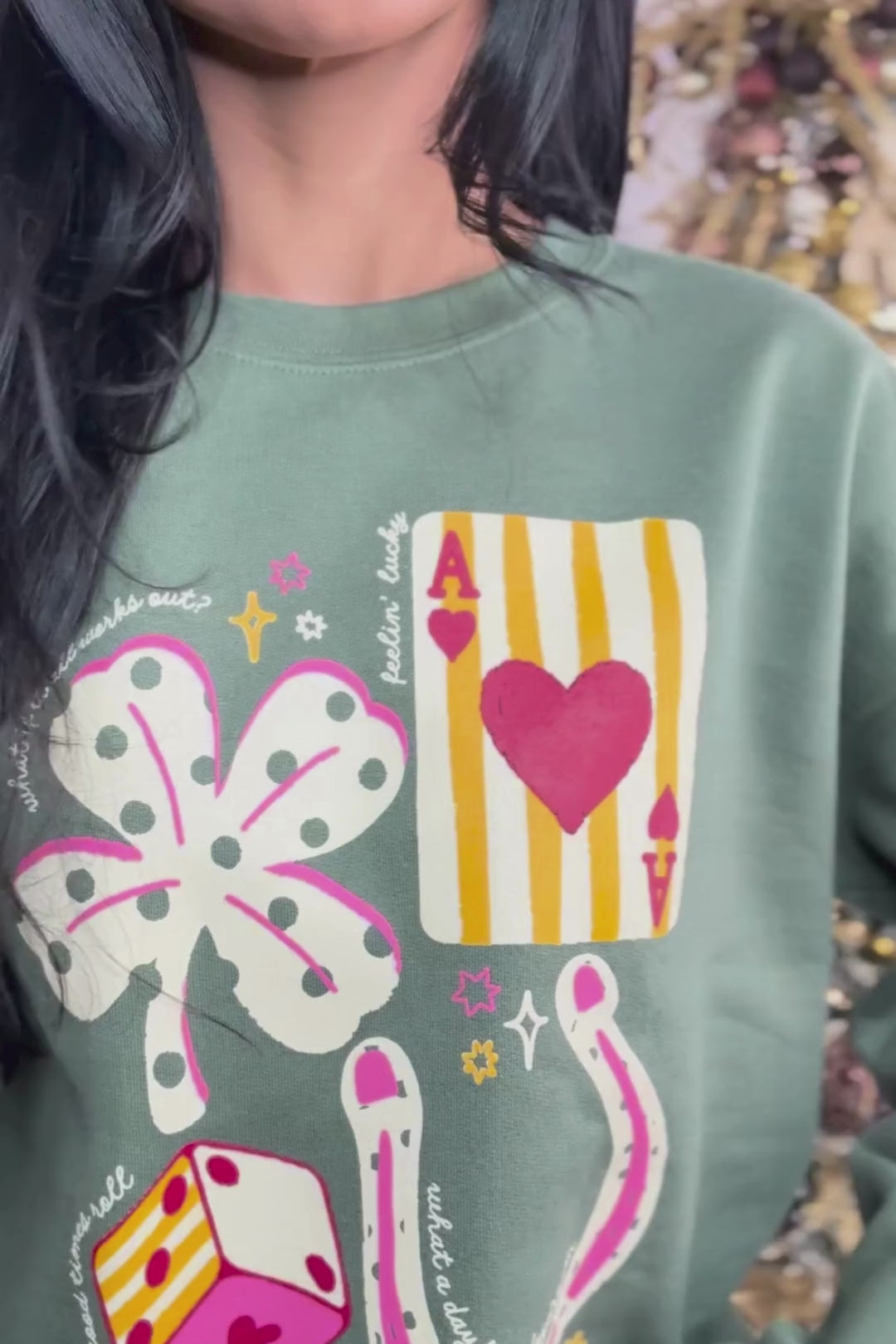 Load video: Good Luck Trinkets Pullover