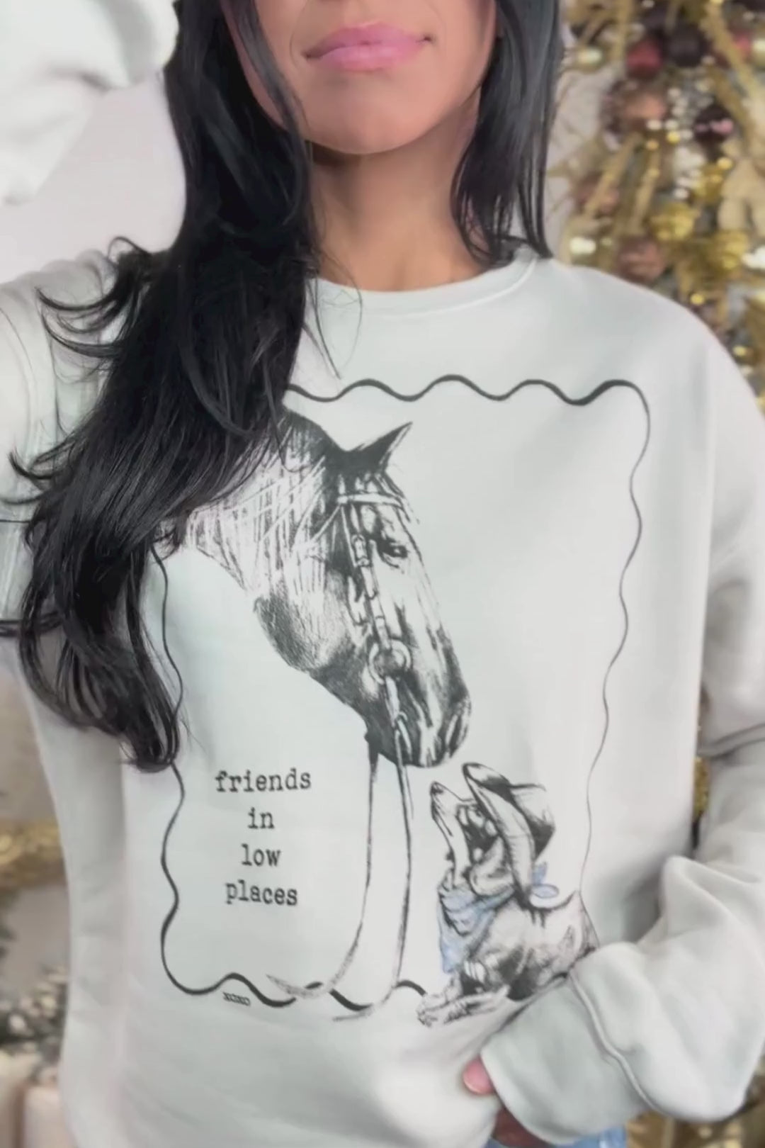 Load video: Friends in Low Places Graphic Sweatshirt